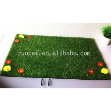 30mm cheap artificial grass carpet with flowers from China market